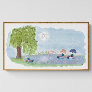 Cute ducks kids art | Original Digital Illustration | Minimalist Prints